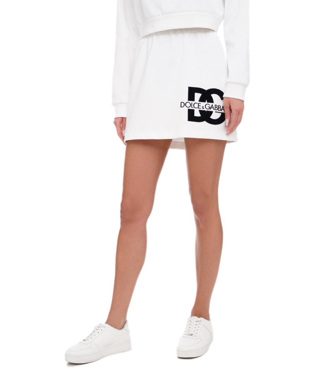 Спідниця Dolce&Gabbana F4CSKZ-GDB7B, білий колір • Купити в інтернет-магазині Kameron