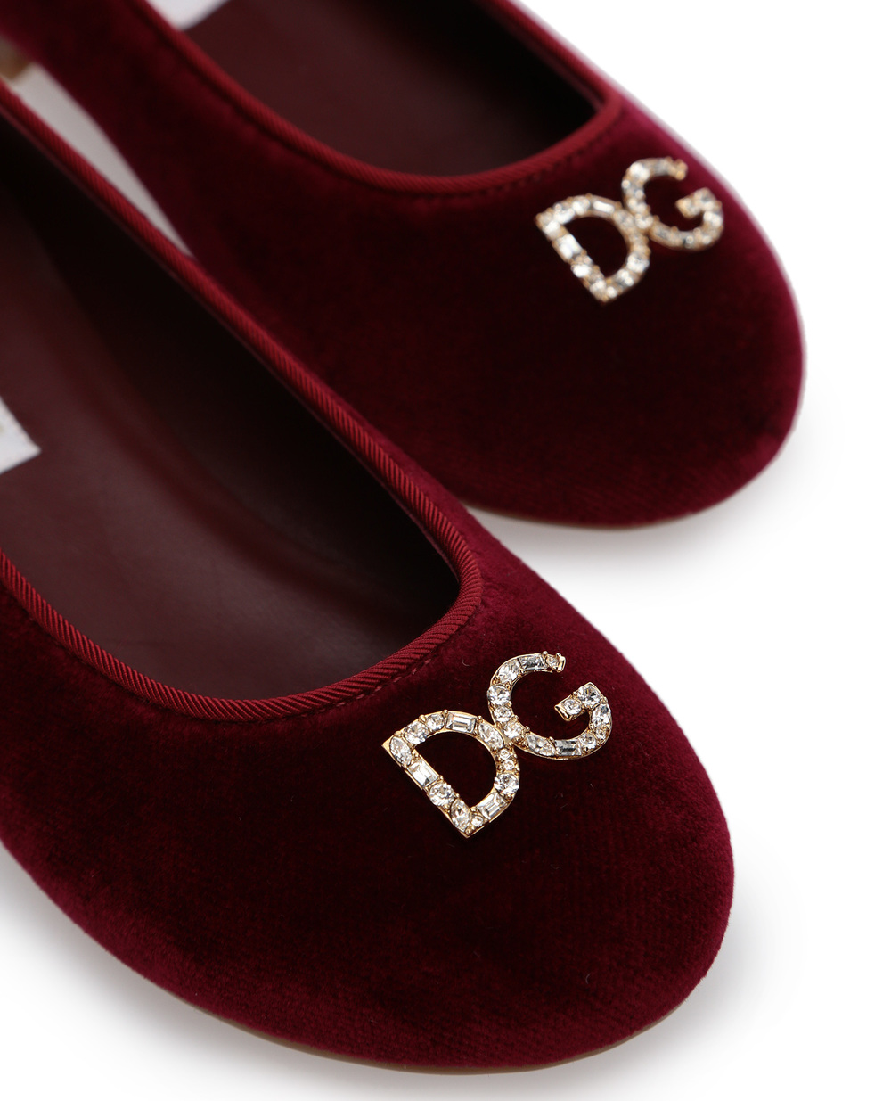 Дитячі балетки Dolce&Gabbana Kids D10511-AA358-M, бордовий колір • Купити в інтернет-магазині Kameron