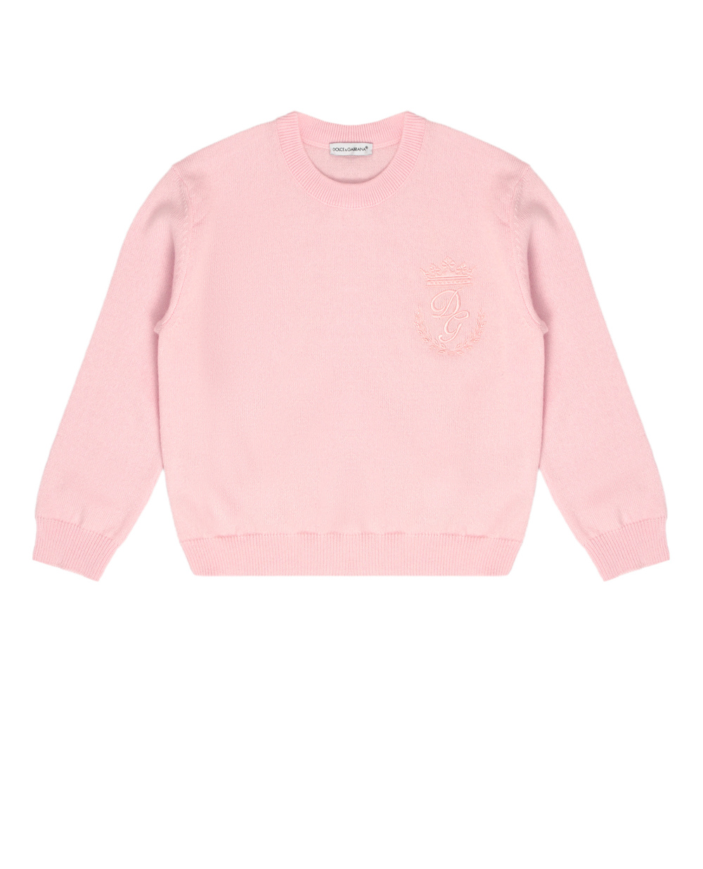 Детский кашемировый джемпер Dolce&Gabbana Kids L4KW22-JAW00-S, розовый цвет • Купить в интернет-магазине Kameron