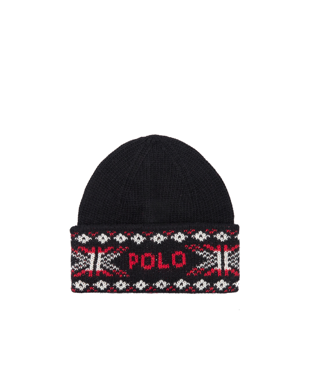 Вовняна шапка Polo Ralph Lauren 455858561001, чорний колір • Купити в інтернет-магазині Kameron