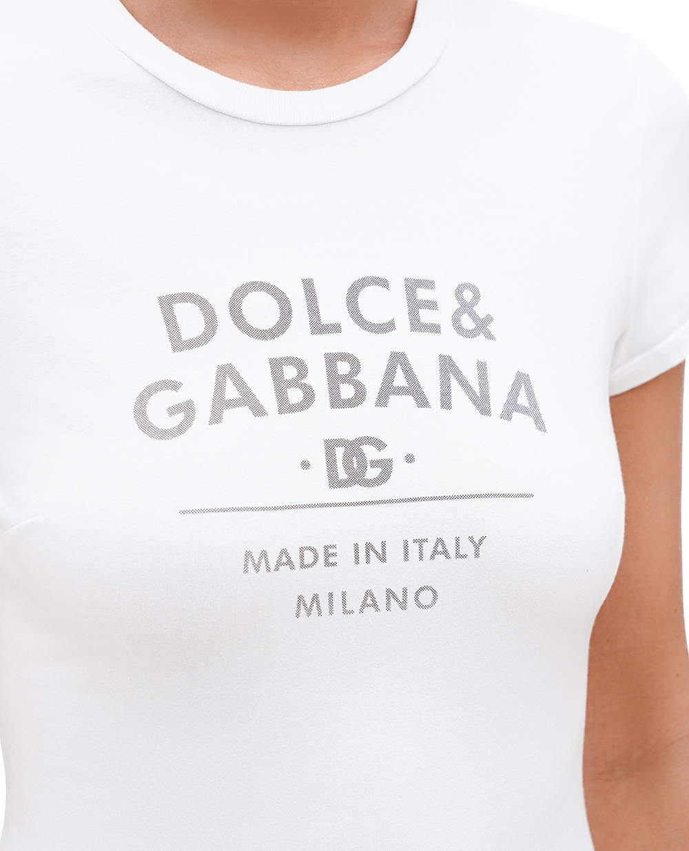 Футболка Dolce&Gabbana F8U48T-GDB6W, белый цвет • Купить в интернет-магазине Kameron