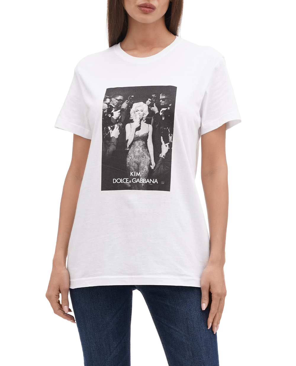 Футболка Ciao, Kim Dolce&Gabbana I8AMYW-G7JL8, білий колір • Купити в інтернет-магазині Kameron