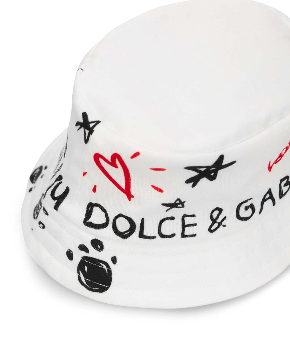 Подарочный набор (ромпер, панама) Dolce&Gabbana Kids L1JO4E-G7B8W, белый цвет • Купить в интернет-магазине Kameron