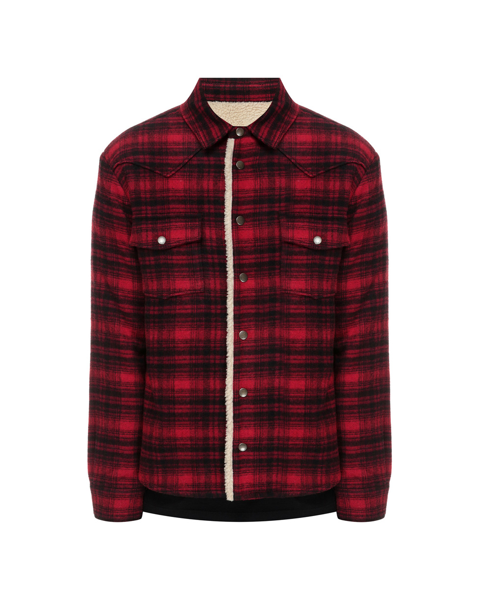 Шерстяная куртка Saint Laurent 636685-Y592V, красный цвет • Купить в интернет-магазине Kameron
