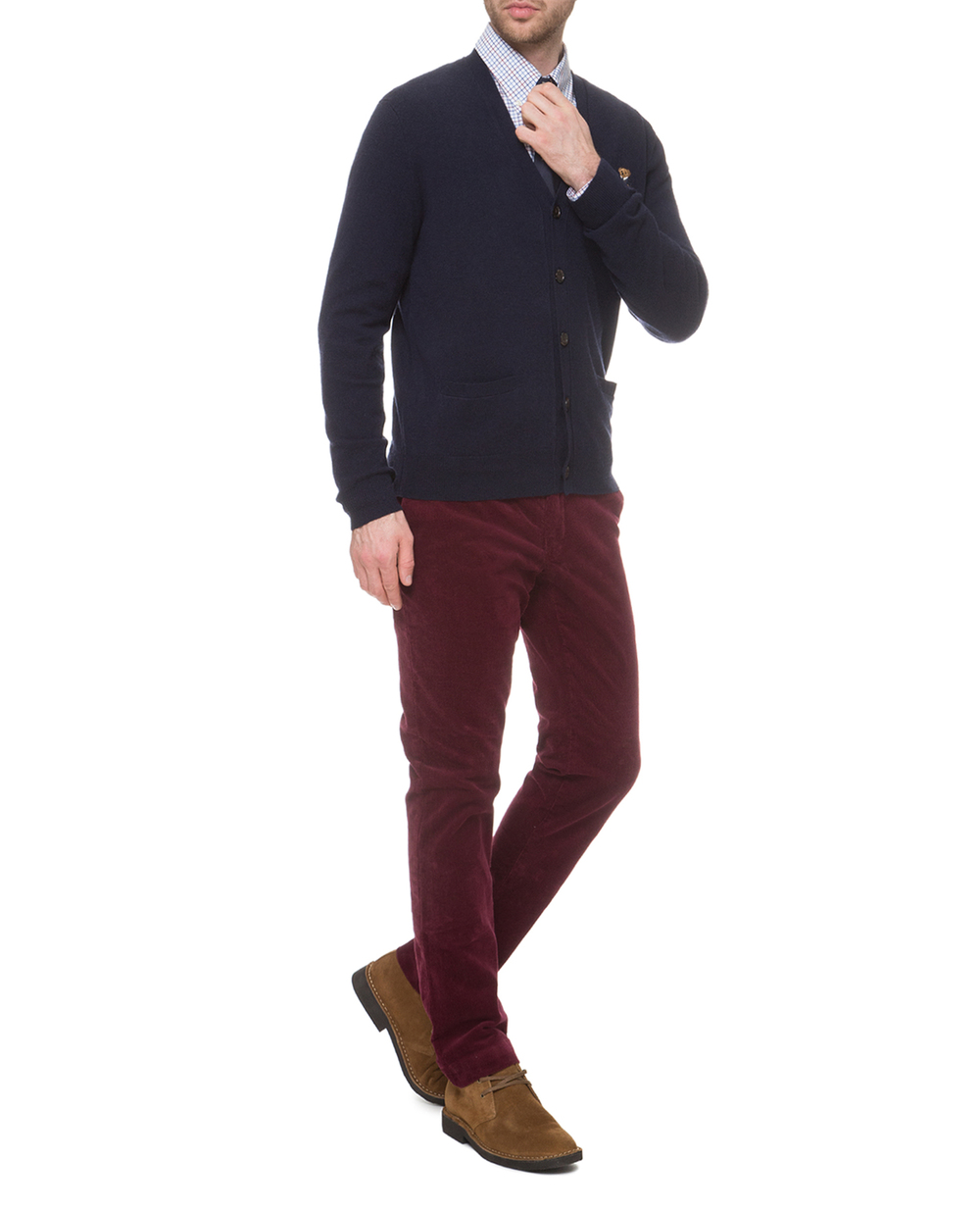 Вельветові штани Polo Ralph Lauren 710722642008, бордовий колір • Купити в інтернет-магазині Kameron