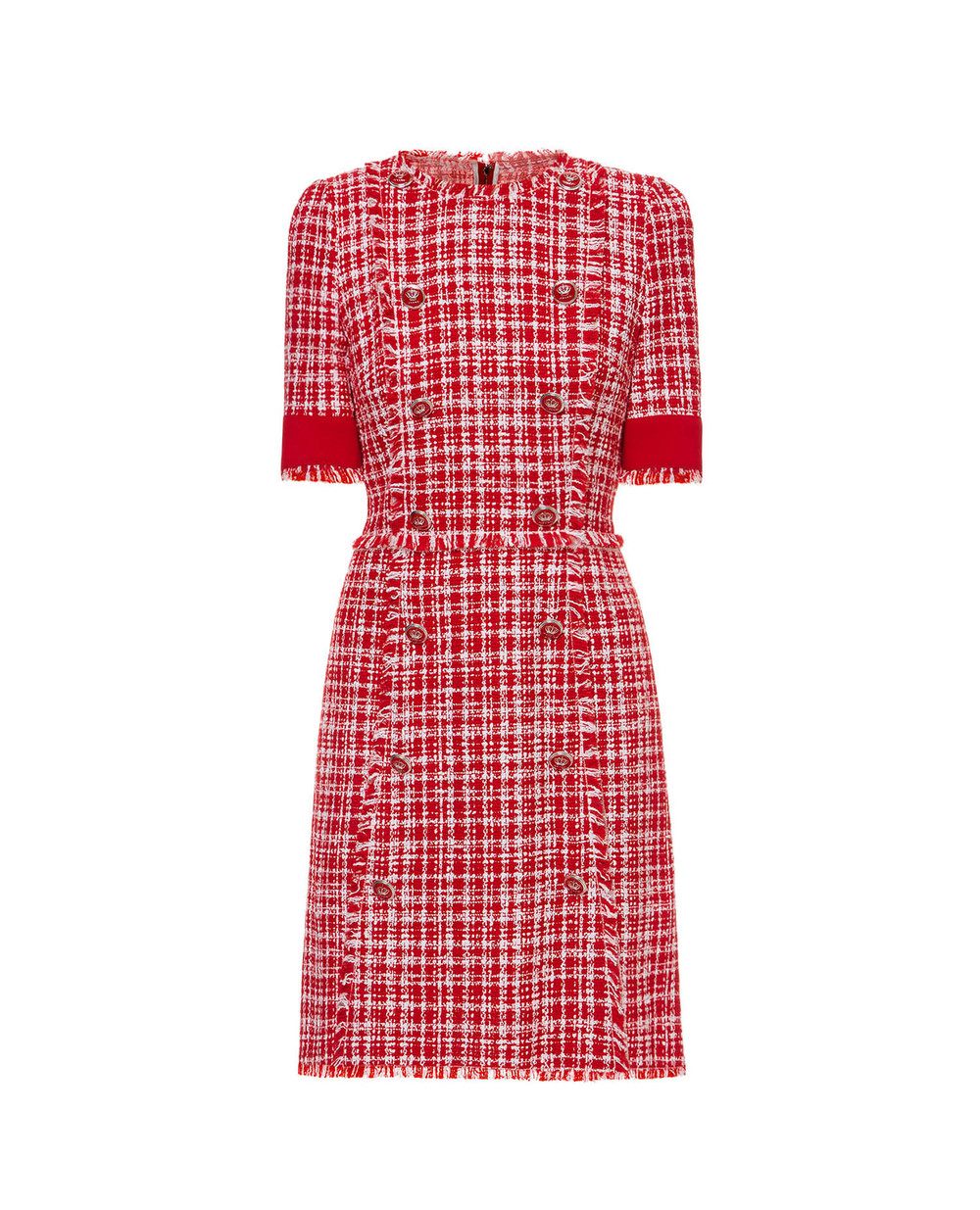 Твидовое платье Dolce&Gabbana F6J0JT-FMMFR, красный цвет • Купить в интернет-магазине Kameron