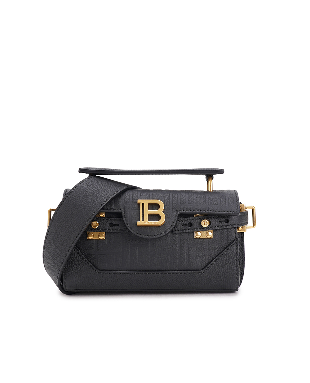 Шкіряна сумка B-Buzz 19 Balmain CN1AE742LPSE, чорний колір • Купити в інтернет-магазині Kameron