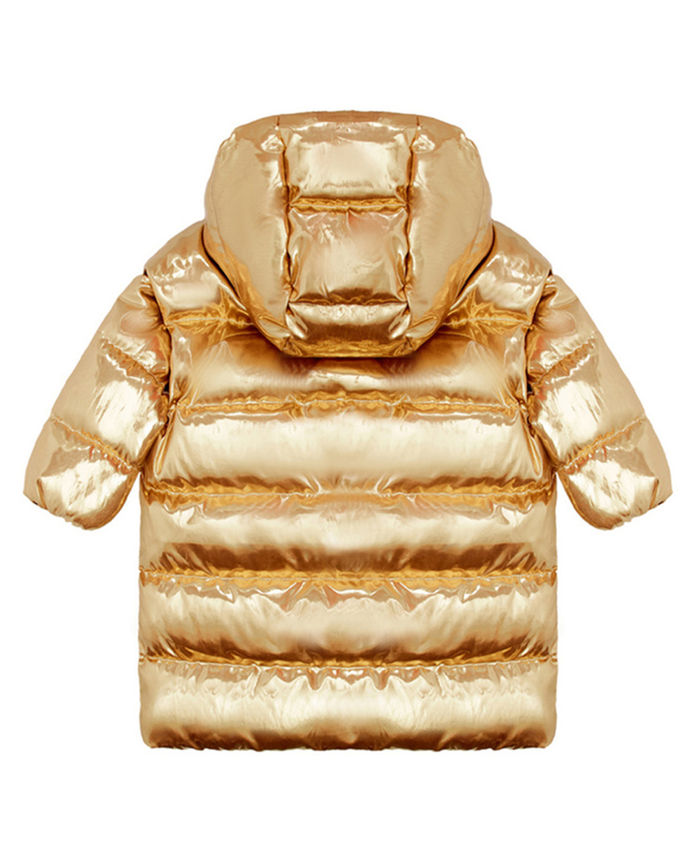 Детский пуховик Dolce&Gabbana Kids L4JB3Q-FUSFX-S, золотой цвет • Купить в интернет-магазине Kameron
