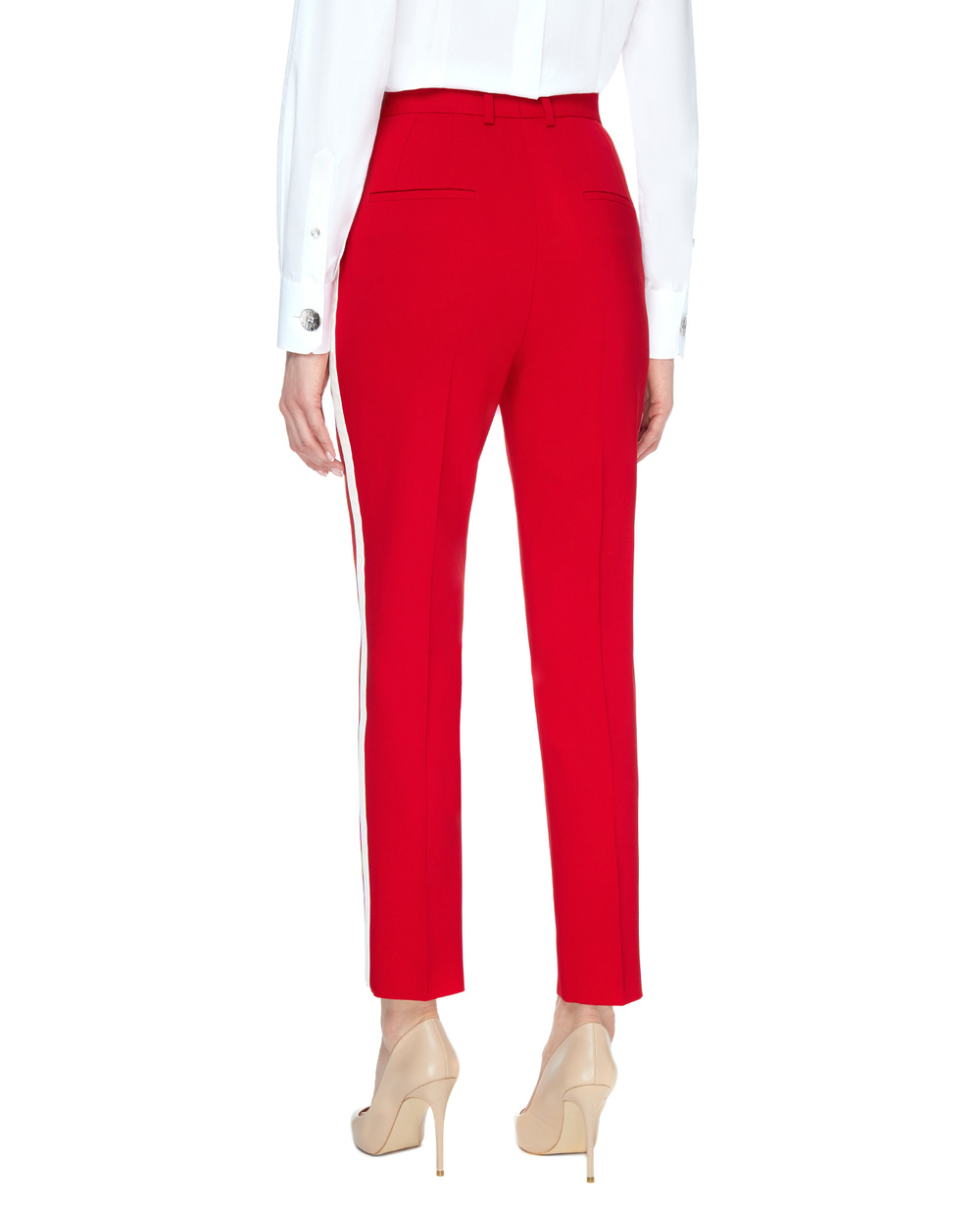 Шерстяные брюки Dolce&Gabbana FTAM0T-FUCC6, красный цвет • Купить в интернет-магазине Kameron
