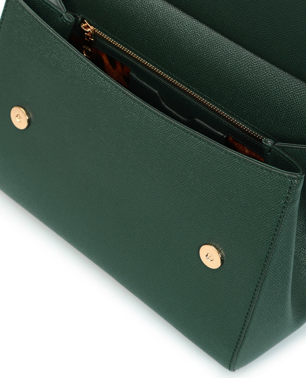 Кожаная сумка Sicily Dolce&Gabbana BB6235-A1001, зеленый цвет • Купить в интернет-магазине Kameron