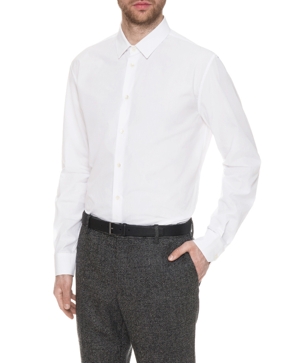 Рубашка Saint Laurent 535293-Y216W, белый цвет • Купить в интернет-магазине Kameron
