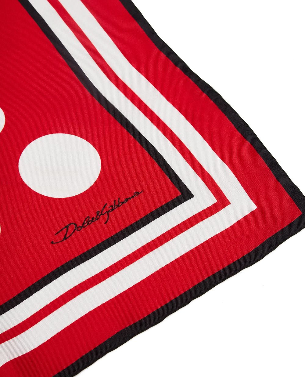Шелковый платок Dolce&Gabbana FN093R-GDS29, красный цвет • Купить в интернет-магазине Kameron