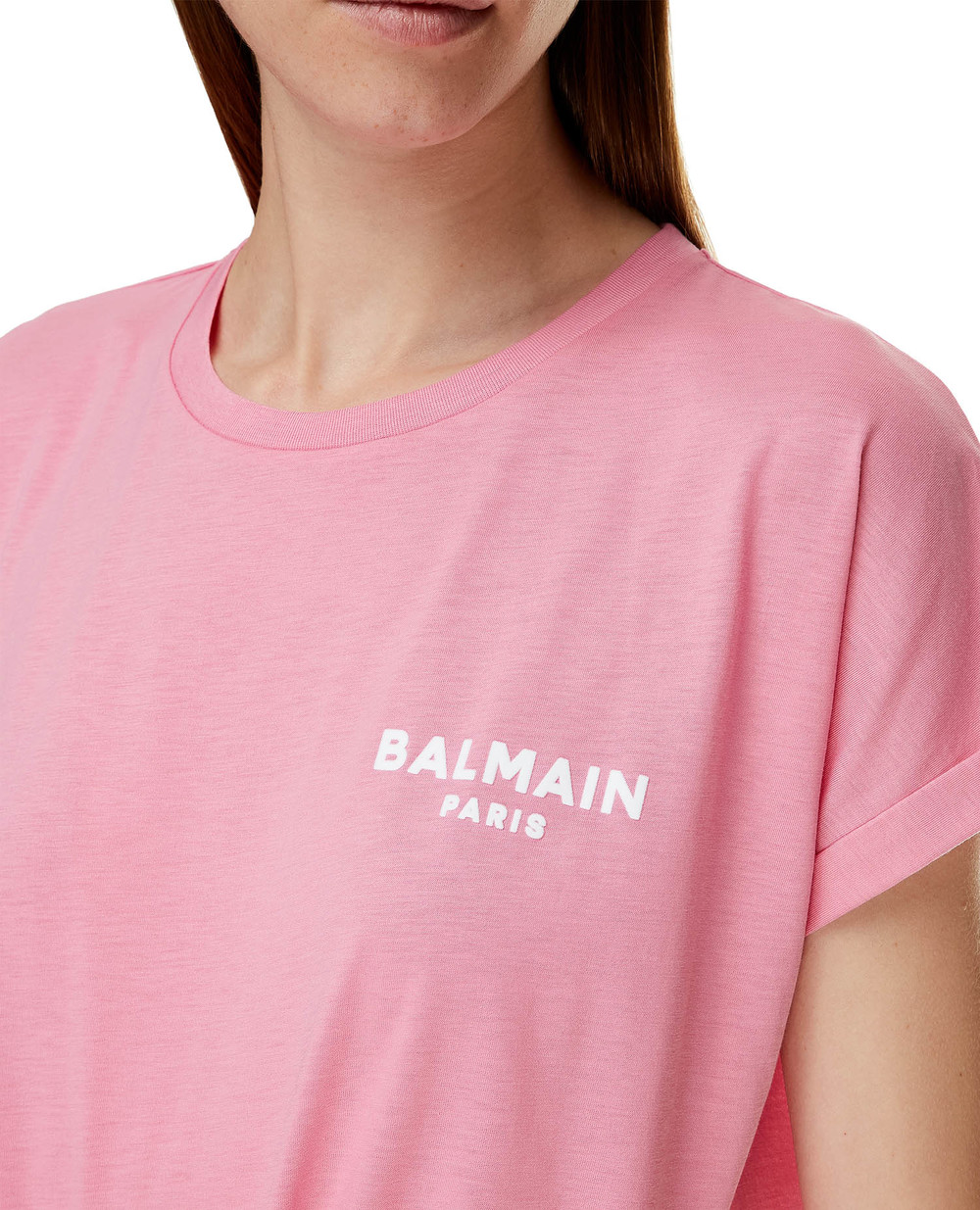 Футболка Balmain UF11351I382, розовый цвет • Купить в интернет-магазине Kameron