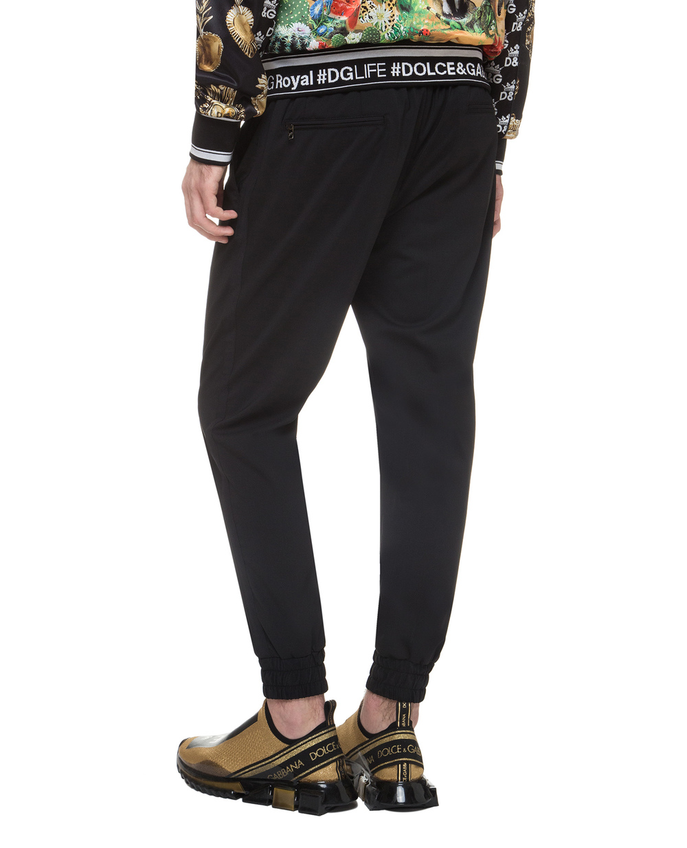 Шерстяные джоггеры Dolce&Gabbana GYNUET-FUBEC, черный цвет • Купить в интернет-магазине Kameron