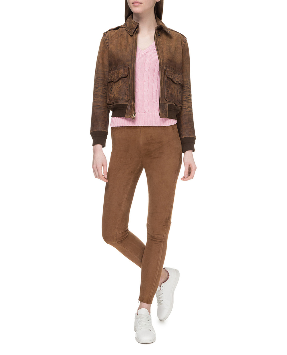 Замшевые брюки Polo Ralph Lauren 211537278011, коричневый цвет • Купить в интернет-магазине Kameron
