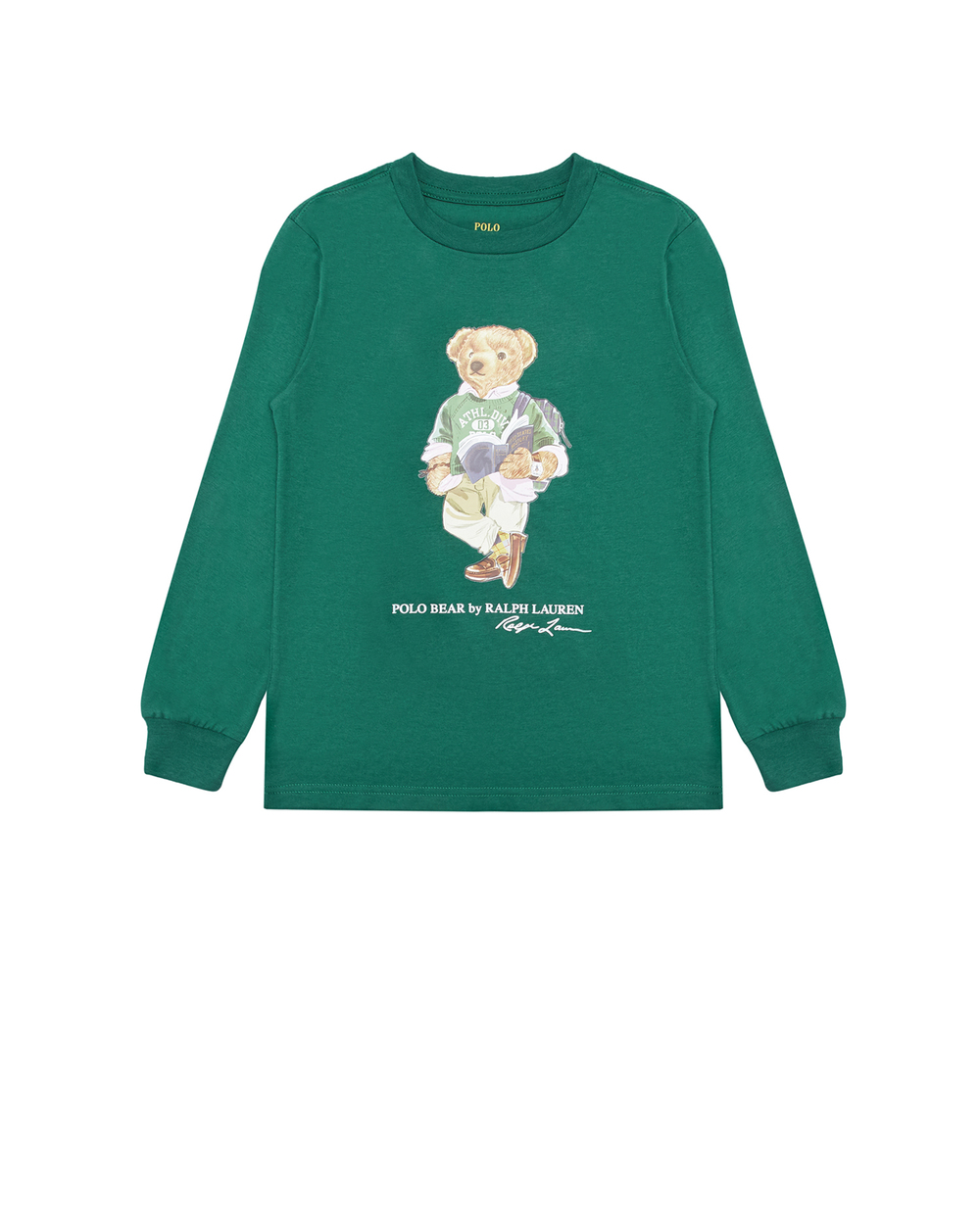 Детский лонгслив Polo Ralph Lauren Kids 321883623002, зеленый цвет • Купить в интернет-магазине Kameron