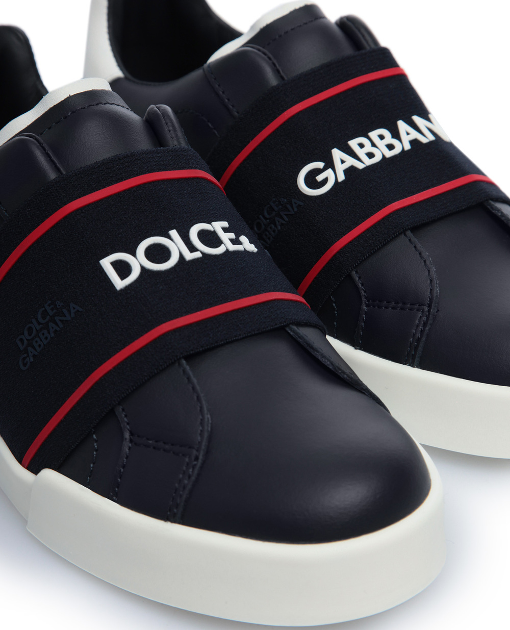 Дитячі шкіряні снікери Dolce&Gabbana Kids DA0793-AF512-M, темно синій колір • Купити в інтернет-магазині Kameron