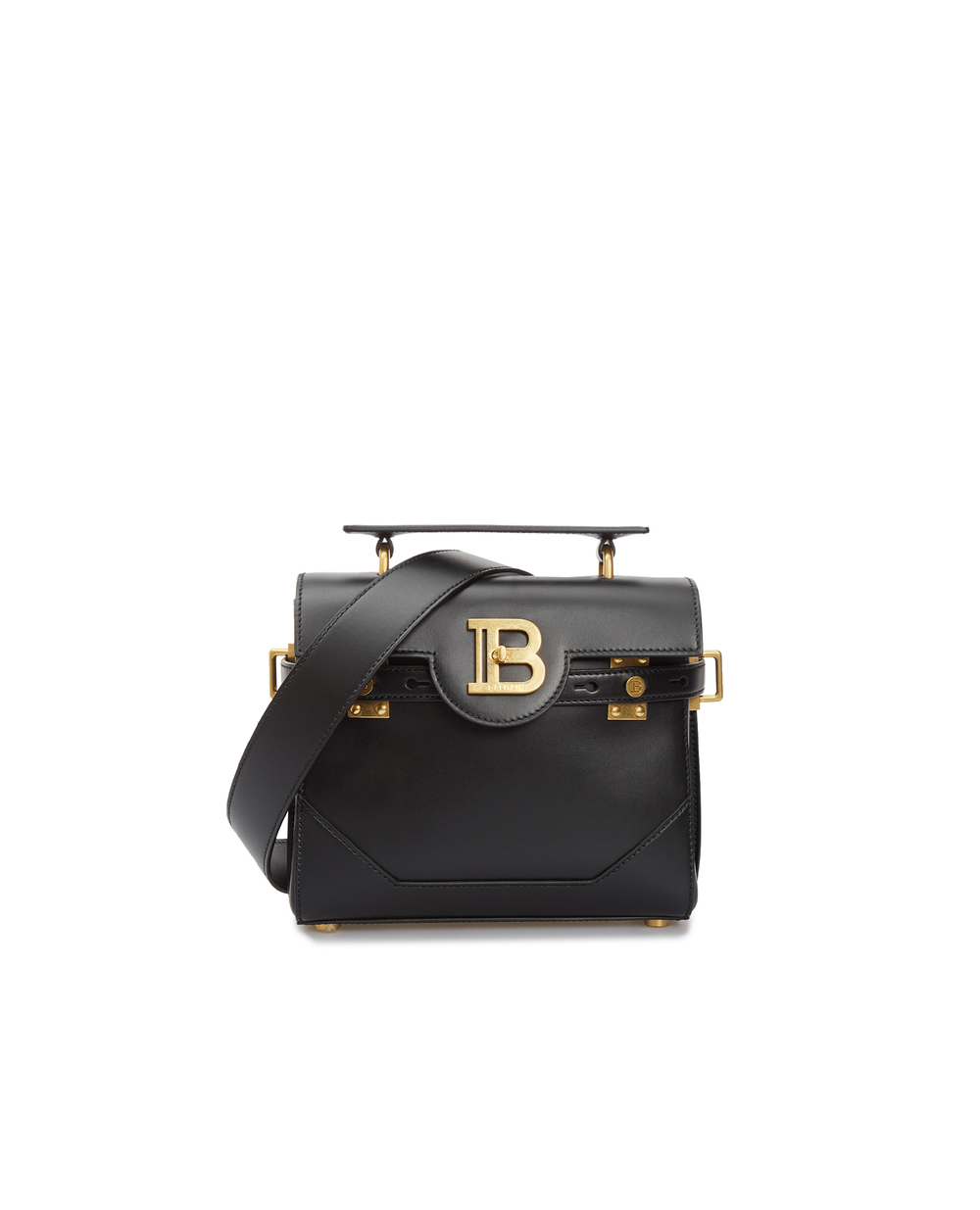 Шкіряна сумка B-Buzz 23 Balmain AN1DB526LPRS, чорний колір • Купити в інтернет-магазині Kameron