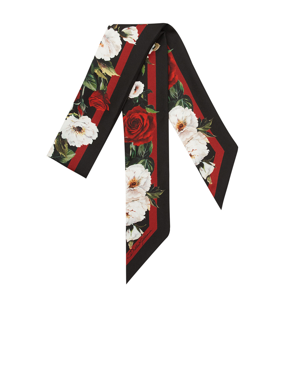 Шелковый платок Dolce&Gabbana FS215A-GDW17, черный цвет • Купить в интернет-магазине Kameron