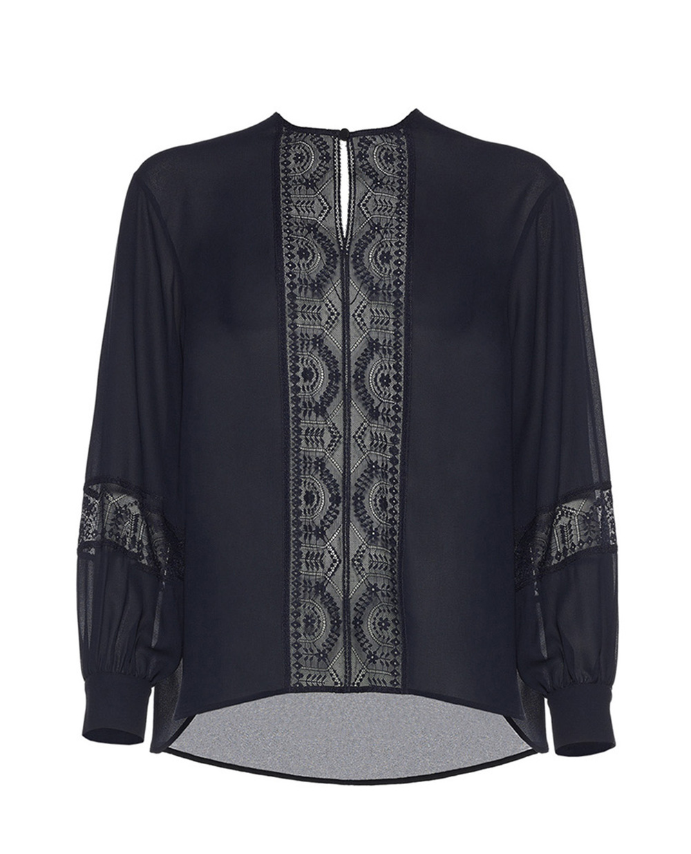 Шелковая блуза ALTHEA ERES 272107, синий цвет • Купить в интернет-магазине Kameron