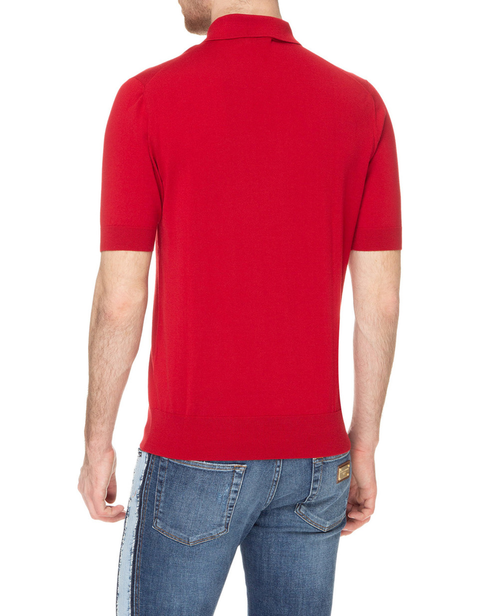 Шерстяное поло Dolce&Gabbana GX828T-JAVSU, бордовый цвет • Купить в интернет-магазине Kameron