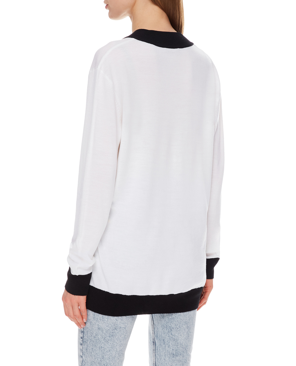 Вовняний пуловер Balmain VF13005K241, білий колір • Купити в інтернет-магазині Kameron