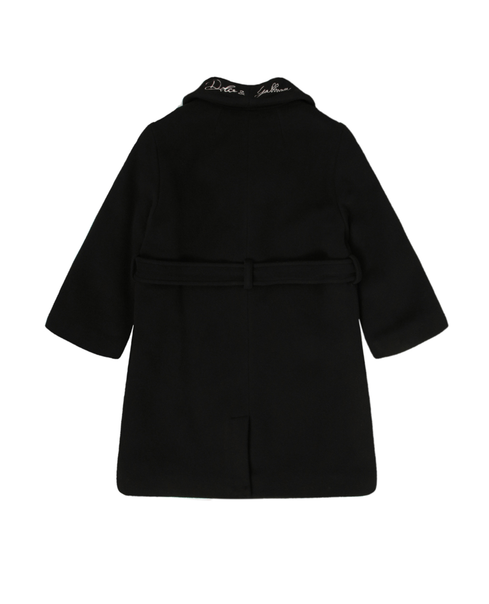 Дитяче вовняне пальто Dolce&Gabbana Kids L54C01-HUMAK-B, чорний колір • Купити в інтернет-магазині Kameron
