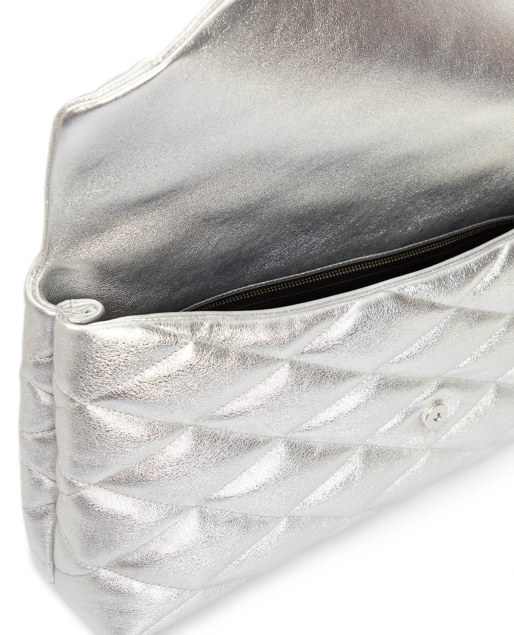 Кожаная сумка Sade Saint Laurent 655004-AAAD3, серебряный цвет • Купить в интернет-магазине Kameron
