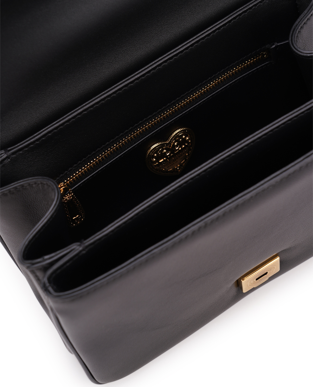 Крожаная сумка Devotion Medium Dolce&Gabbana BB7475-AF984, черный цвет • Купить в интернет-магазине Kameron