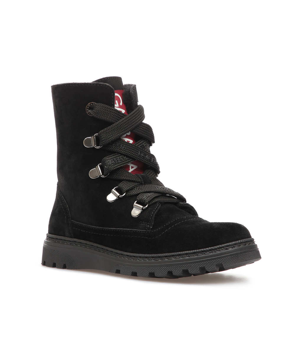 Замшеві черевики Dolce&Gabbana DA0744-AA259-M, чорний колір • Купити в інтернет-магазині Kameron