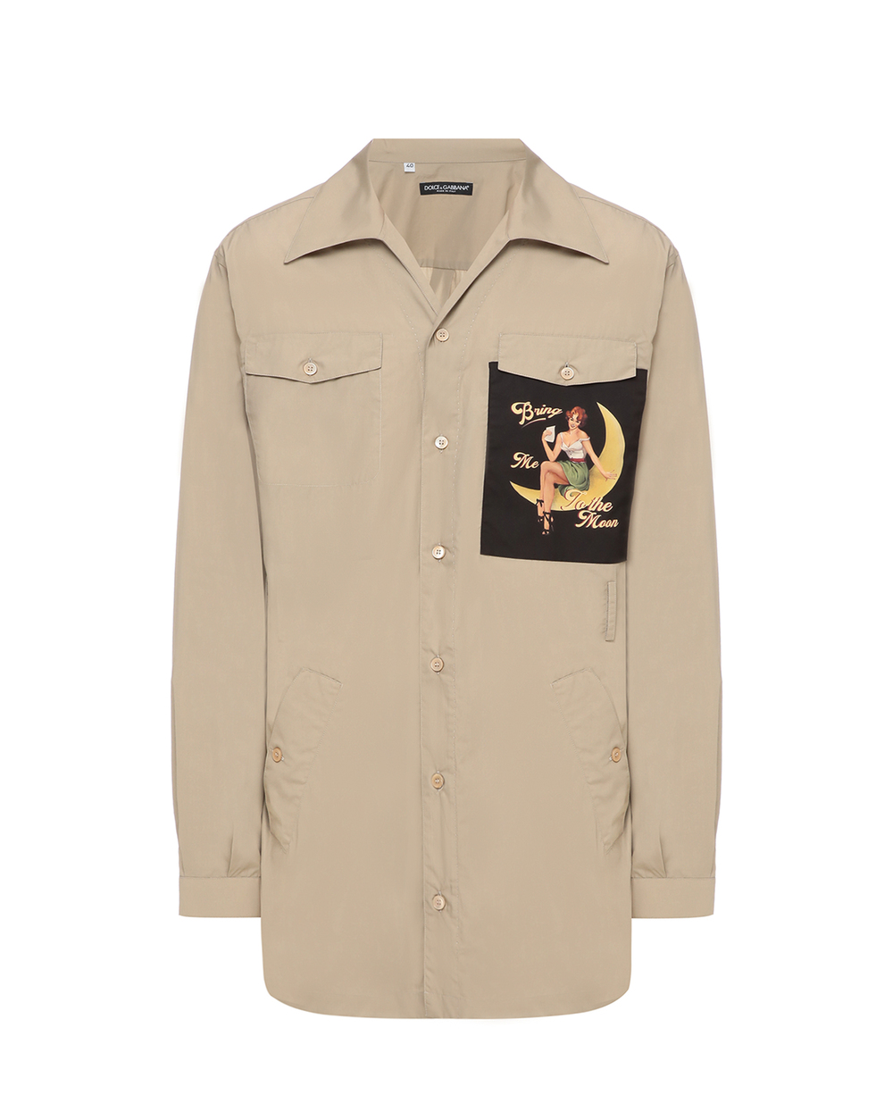 Рубашка Dolce&Gabbana G5HN2T-FU5K9, бежевый цвет • Купить в интернет-магазине Kameron
