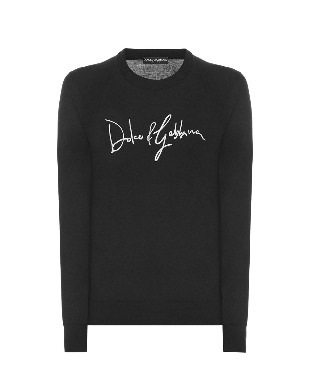 Вовняний джемпер Dolce&Gabbana GX526Z-JBVF8, чорний колір • Купити в інтернет-магазині Kameron
