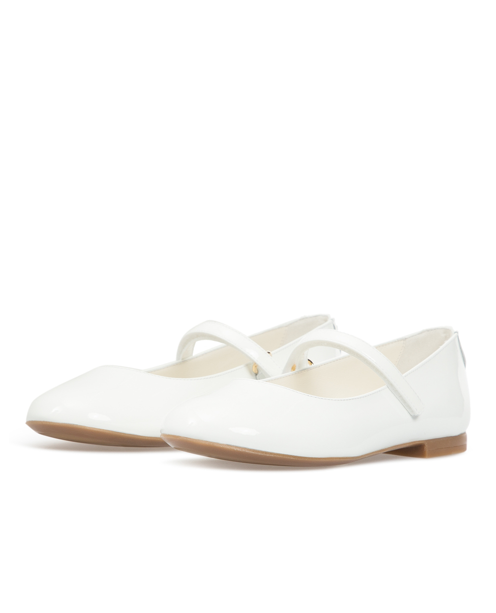 Лаковые балетки Dolce&Gabbana D10699-A1328-M-, белый цвет • Купить в интернет-магазине Kameron