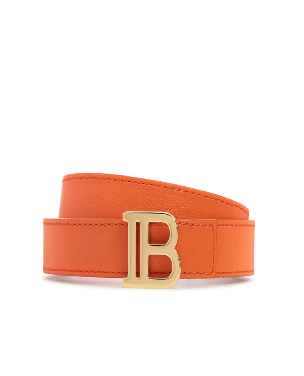 Двусторонний кожаный ремень Balmain SN1A400LGRA, оранжевый цвет • Купить в интернет-магазине Kameron