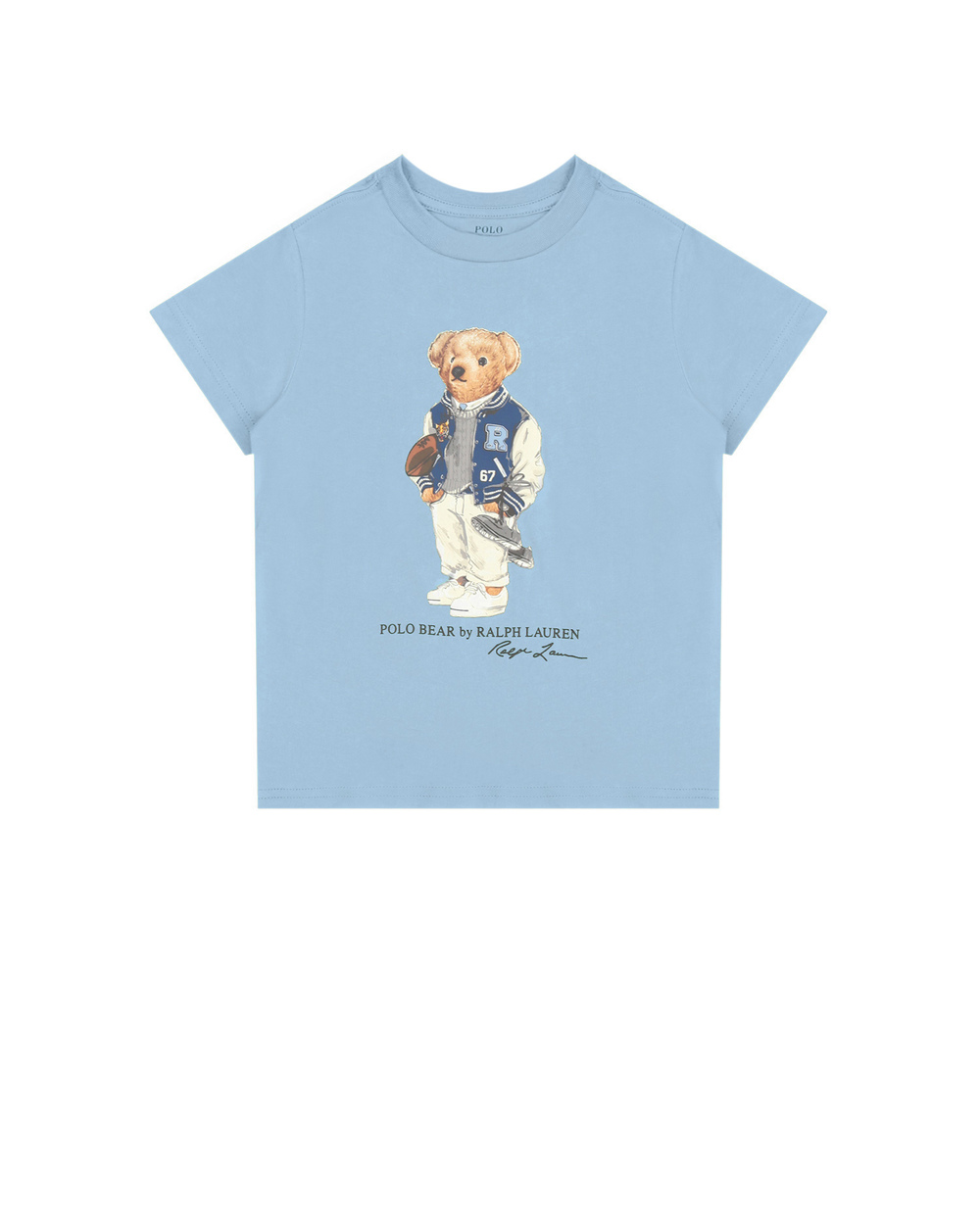 Футболка Polo Ralph Lauren Kids 321785928002, блакитний колір • Купити в інтернет-магазині Kameron