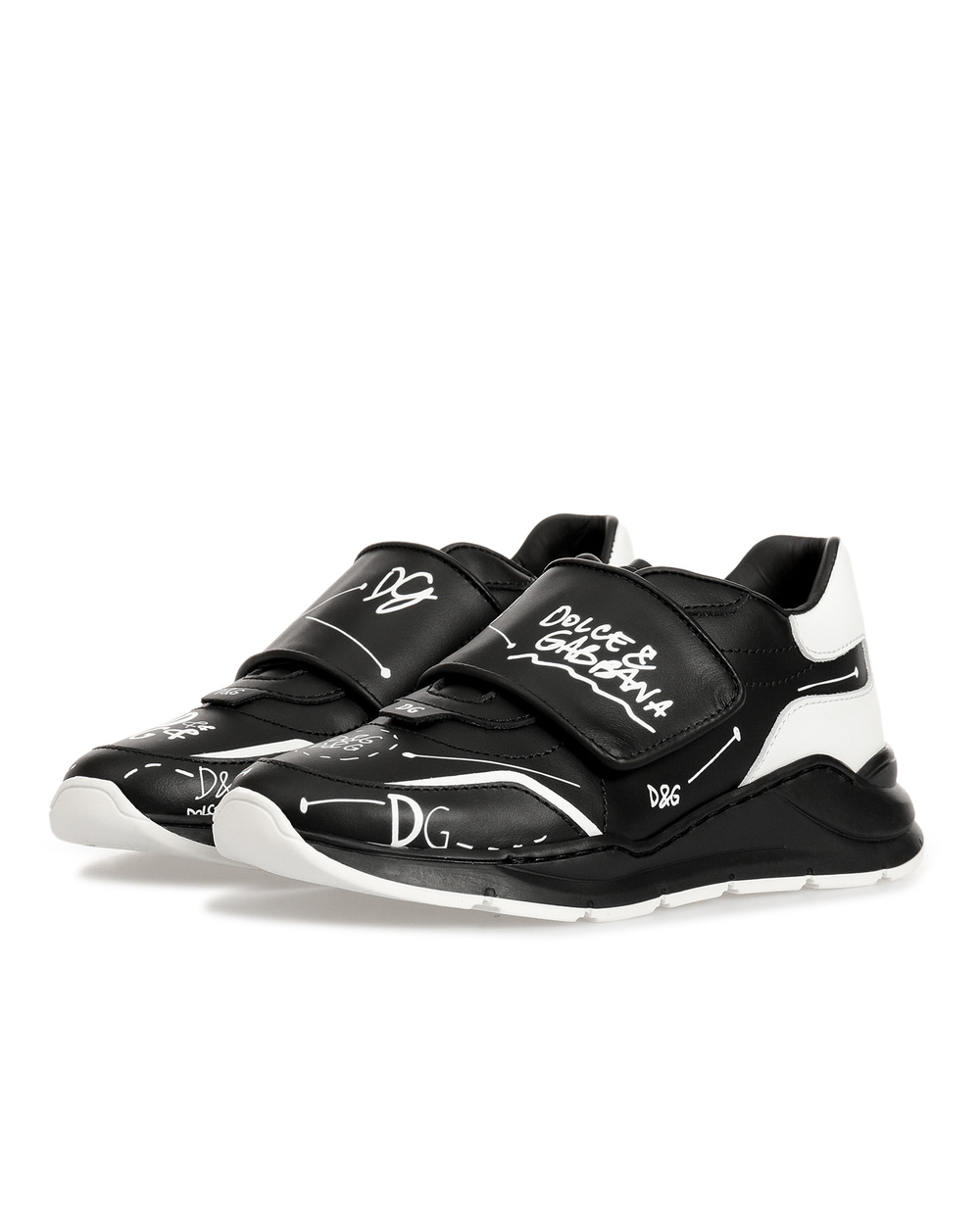 Шкіряні кросівки Dolce&Gabbana DA0911-AH813-M, чорний колір • Купити в інтернет-магазині Kameron