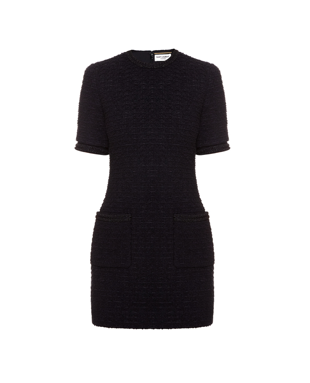 Вовняна сукня Saint Laurent 680940-Y7D30, чорний колір • Купити в інтернет-магазині Kameron