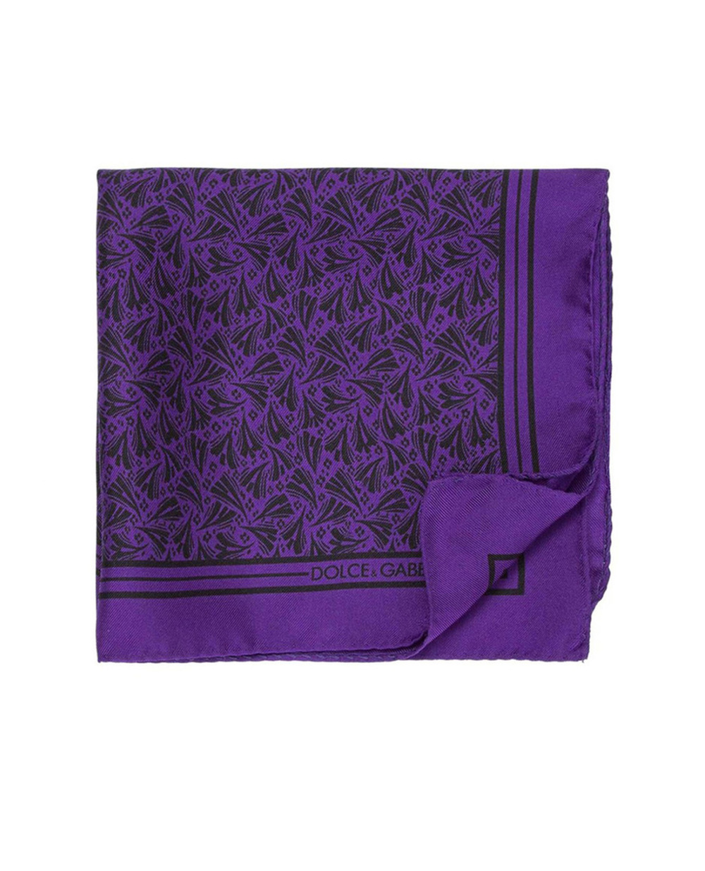 шовкова хустинка Dolce&Gabbana GR412E-G0WKB, фіолетовий колір • Купити в інтернет-магазині Kameron