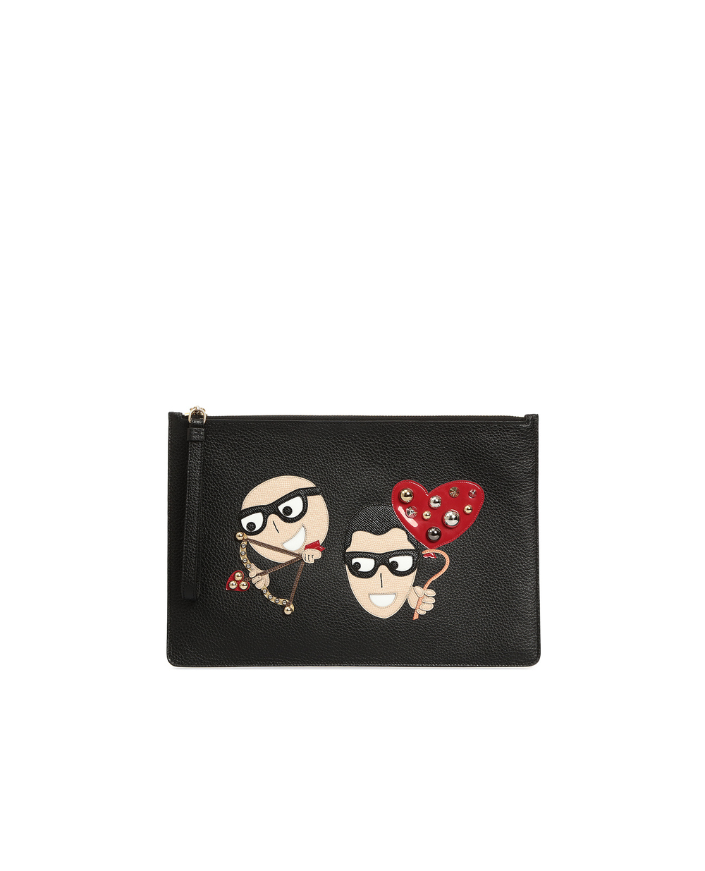 Кожаный клатч Dolce&Gabbana BI0943-AU951, черный цвет • Купить в интернет-магазине Kameron