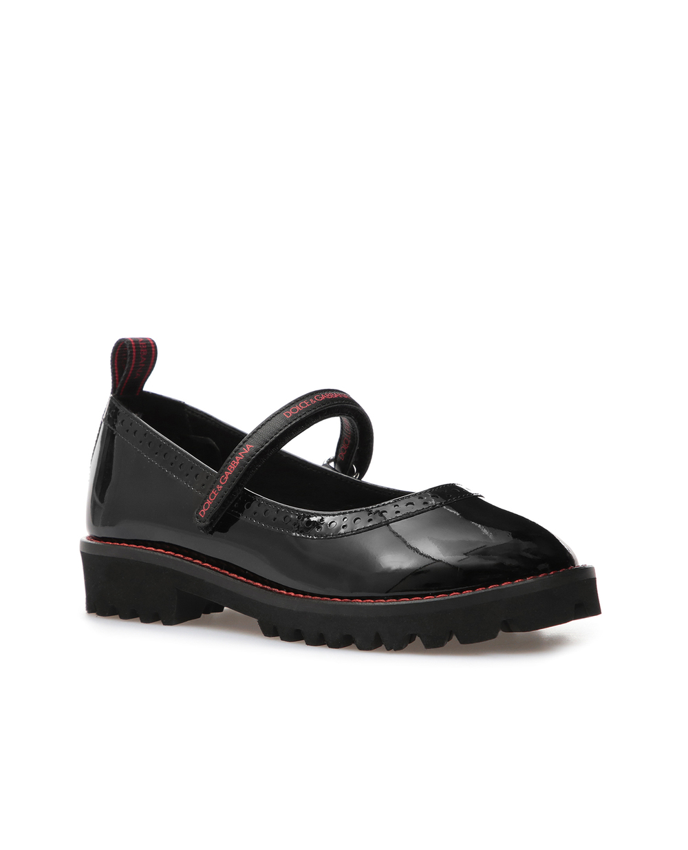 Дитячі туфлі Dolce&Gabbana Kids D10860-AA818-L, чорний колір • Купити в інтернет-магазині Kameron