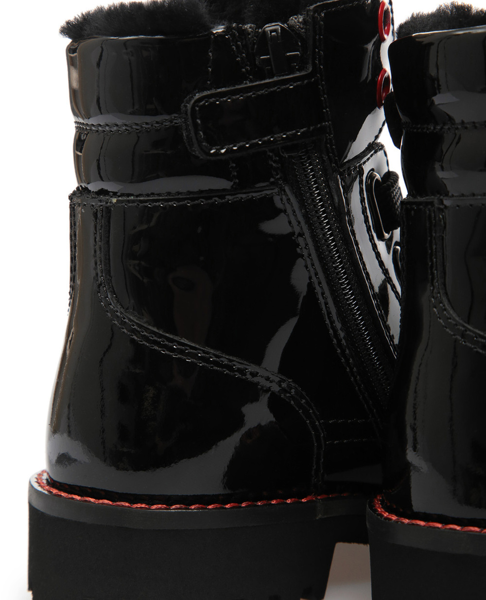 Дитячі шкіряні черевики Dolce&Gabbana Kids D10849-AB543-M, чорний колір • Купити в інтернет-магазині Kameron