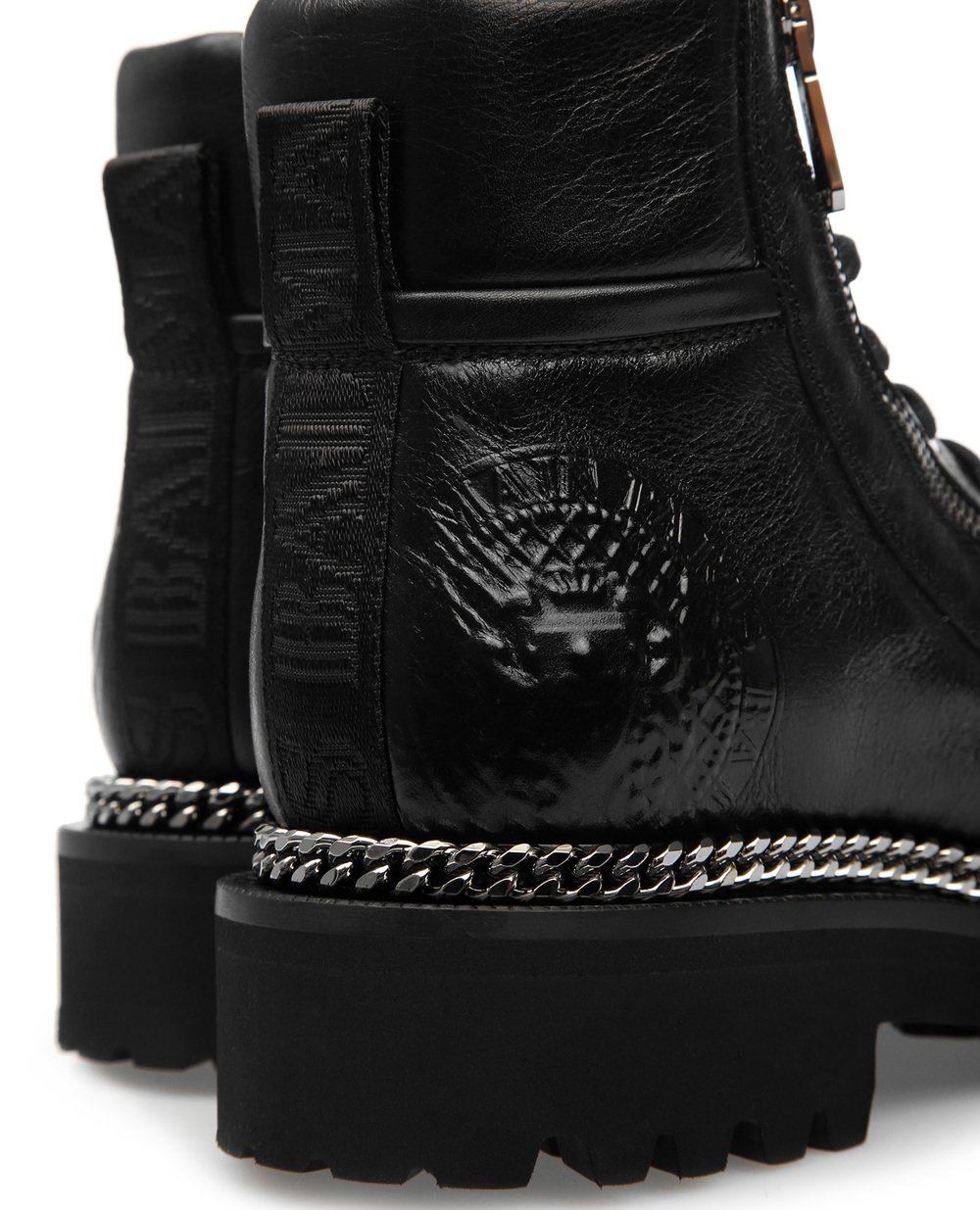 Шкіряні ботинки Balmain W8FC306PGOD, чорний колір • Купити в інтернет-магазині Kameron