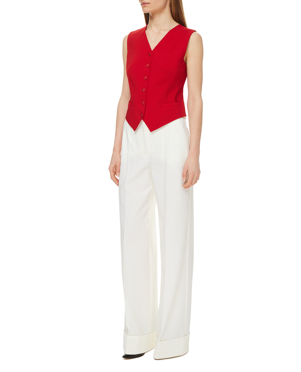 Шерстяной жилет Dolce&Gabbana F79H6T-FUCC6, красный цвет • Купить в интернет-магазине Kameron