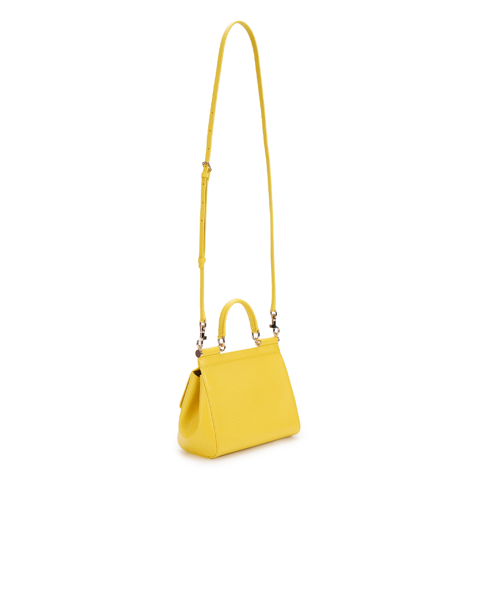 Шкіряна сумка Sicily Medium Dolce&Gabbana BB6003-A1001, жовтий колір • Купити в інтернет-магазині Kameron