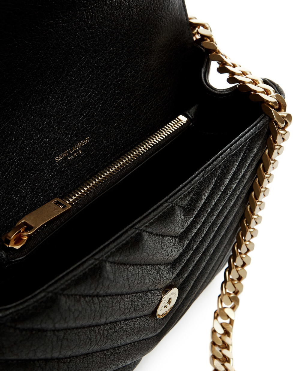 Кожаная сумка College Medium Saint Laurent 600279-BRM07-, черный цвет • Купить в интернет-магазине Kameron