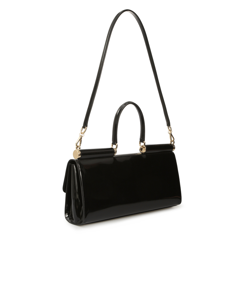 Кожаная сумка 90es Sicily Dolce&Gabbana BB7007-A1037, черный цвет • Купить в интернет-магазине Kameron