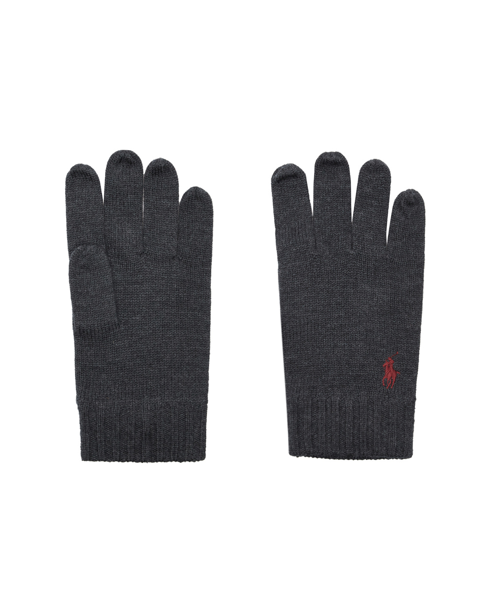 Шерстяные перчатки Polo Ralph Lauren 710886135004, графит цвет • Купить в интернет-магазине Kameron