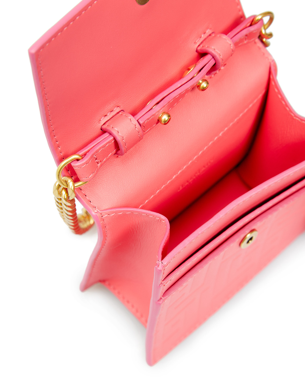 Кожаная сумка Balmain XN1MF149LESP, розовый цвет • Купить в интернет-магазине Kameron