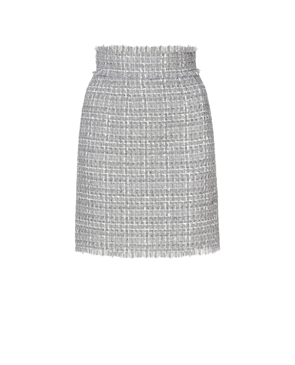 Твидовая юбка Dolce&Gabbana F4BWWT-FQOAB, серый цвет • Купить в интернет-магазине Kameron