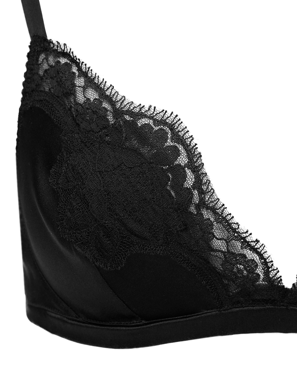 Шелковый бюстгальтер Dolce&Gabbana O1A01T-FUAD8, черный цвет • Купить в интернет-магазине Kameron